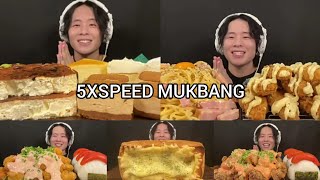 BEST FOOD EATING COMPILATION ASMR  5XSPEED EATING MUKBANG SOUNDS COMPILATION  EATING ASMR VIDEO [upl. by Asila209]