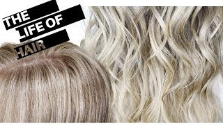 Highlights Balayage Bleaching Technique Base Bump And Toner  Lived In Blond Hair [upl. by Ailegna]