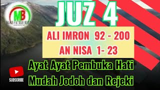 JUZ 4 AlImron 90200 AnNisa 123  TARTIL MUROTAL PENYEJUK HATI [upl. by Ahselet]