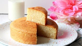 Eggless Vanilla Sponge Cake  Soft amp Spongy [upl. by Falo913]