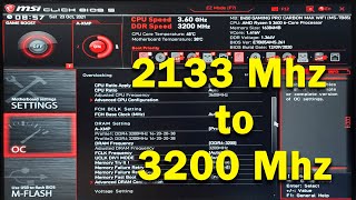 Change RAM Speed from Bios  Enable XMP MSI Motherboard amp Corsair RAM [upl. by Leigha]