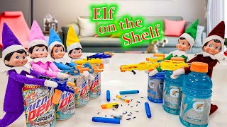 Elf on the Shelf Nerf Battle Good vs Bad Elf on the Shelf Day 22 [upl. by Loella]