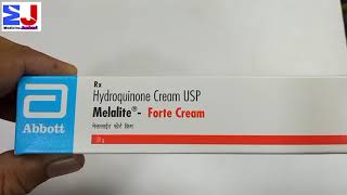 Melalite Forte Cream  Hydroquinone cream  Melalite Forte cream Use Acne pimple review Hindi [upl. by Eux]