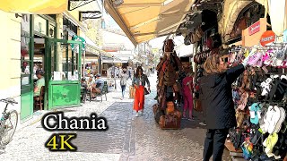 There Are No Tourist Sites in Chania  4K Walking Tour [upl. by Nellad]