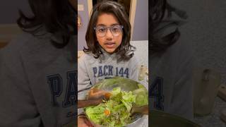 Salad with Tahini and Lemon Dressing for busy weeknights with kids help kidscookingrecipes salad [upl. by Eirelam]