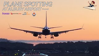 Albury airport plane spotting  landings  sunset [upl. by Parrnell]