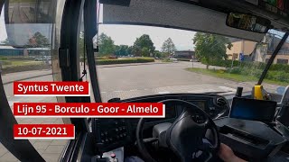 Syntus Twente  Lijn 95 Borculo  Goor  Almelo  Dutch Bus driver POV [upl. by Reddy]