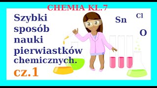 Prosty sposób nauki pierwiastków chemicznych cz1 klasa 7 [upl. by Nabe]