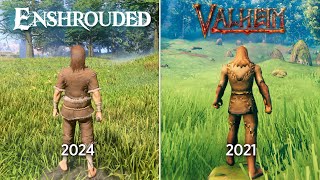 Valheim vs Enshrouded  Physics and Details Comparison [upl. by Wilkins231]