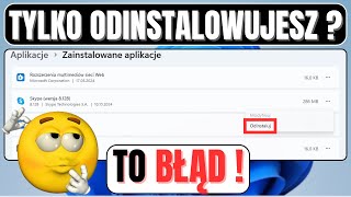 Odinstalowanie to za mało 😱 Zobacz co zostaje [upl. by Eelarak]