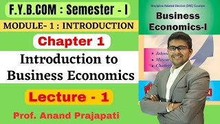 FYBCOM  Business Economics  Semester 1  Chapter 1  Introduction to Business  Lecture 1 [upl. by Jaime]