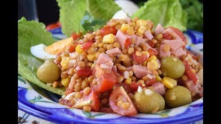 Ensalada de lentejas fácil y fresca [upl. by Delogu]