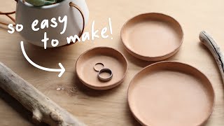 EASY DIY Homemade Leather Trinket Trays [upl. by Bibbye]