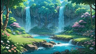 Relaxing River and Waterfall Sounds for Stress Relief and Meditation [upl. by Findlay]