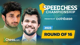 Magnus Carlsen vs Vidit  Speed Chess Championship 2023 Round of 16  coinbase [upl. by Dahaf]