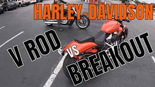 HarleyDavidson V Rod vs HarleyDavidson Breakout 114who is King of the rake [upl. by Aikemit964]