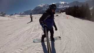 GoPro Snowboarding Mt Titlis Engelberg Switzerland  Blue Run [upl. by Oleg208]