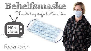 DIY Mundschutz Alltagsmaske Behelfsmaske Staubmaske selber nähen [upl. by Enyahc]