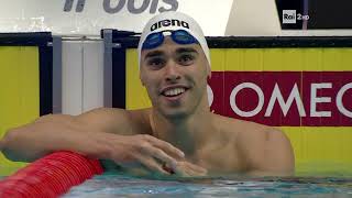 THOMAS CECCON WSC Budapest 2022 100 back semifinal 5212 REC ITA [upl. by Libna]