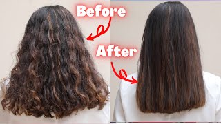 How I Style My Frizzy Hair  How To Straighten Your Hair [upl. by Kirchner]