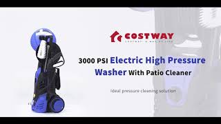 Costway 3000PSI Electric Portable High Power Washer [upl. by Ahsemed620]