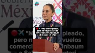 🔴✈️ quotMuy desempleado pero no viaja en vuelos comercialesquot Sheinbaum a Carlos Salinas de Gortari [upl. by Casandra]