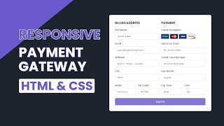 Responsive Payment Gateway Form Design using HTML amp CSS [upl. by Kama404]