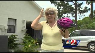 Divebombing hawks force woman to wear helmet [upl. by Radbun]