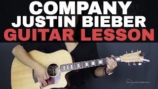 Company Justin Bieber Guitar Tutorial Lesson Acoustic [upl. by Bal]