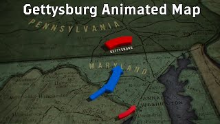 Gettysburg Animated Battle Map [upl. by Romelle811]