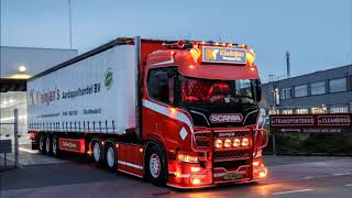 Kleinjan Transport Scania R650 NextGeneration V8 LOUD sound ONBOARD [upl. by Oilisab]