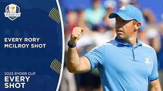 Every Rory McIlroy Shot  2023 Ryder Cup [upl. by Hadeehsar]