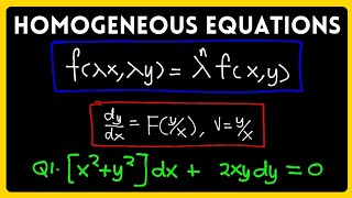 CALCULUS II HOMOGENOUS EQUATIONSHow to Solve Homogeneous Differential Equations [upl. by Lukash]