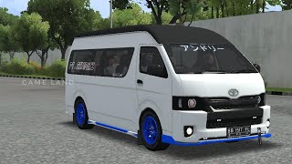 Bussid  Toyota Hiace Modified New mod for bus simulator Indonesiabussid bus mod [upl. by Neirol]