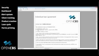 OPENCBS Demo Video [upl. by Nomrej]