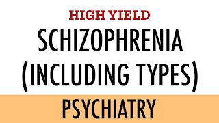 Schizophrenia  Pathophysiology Types First Rank Symptoms Management  HIGH YIELD [upl. by Tama343]