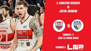 Rivierabanca Rimini vs Tezenis Verona il canestro decisivo di Justin Johnson [upl. by Ellebanna]