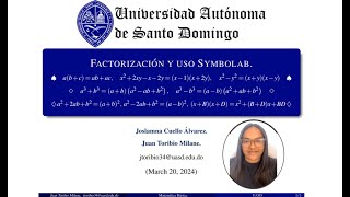 FACTORIZACIÓN Y USO SYMBOLAB  Matemática Básica [upl. by Suh]