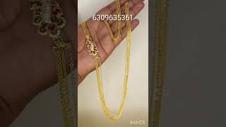 Chandraharam one gram gold  steps chains one sided locket chains [upl. by Oicram]