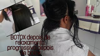 BTOX DEPOIS DE RELAXAMENTO PROGRESSIVA EM CABELO COM CORTE QUÃMICO QUANTAS LAVAGENS DURA UM BOTOXX [upl. by Somar]