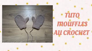 Mouffles enfant au crochet 3 ans 5 ans 8 ans [upl. by Zere711]