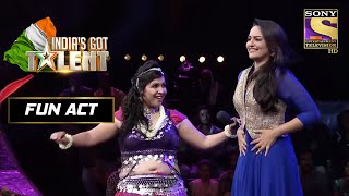 Sonakshi ने किया Shiraz Irani के साथ Belly Dance  Indias Got Talent Season 4  Fun Act [upl. by Buckler]