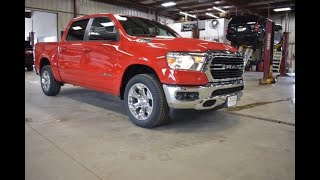 2021 Flame Red Ram 1500 Big Horn DT7038 Motor Inn Auto Group [upl. by Eislehc]