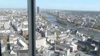 Panoramic Elevator Ride  Commerzbank Tower [upl. by Aifas]