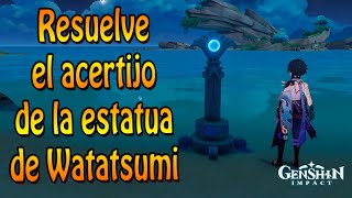 Resuelve el acertijo de la estatua de Watatsumi ｜ Isla Watatsumi ｜ INAZUMA Genshin Impact [upl. by Tnecniv]