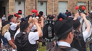 Aberlour Highland Games  end pipes The Square Aberlour Scotland scotland highlander aberlour [upl. by Rodge]