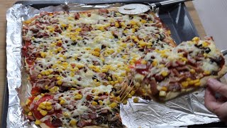 PIZZA CON BASE DE PAN SIN GLUTEN [upl. by Olnton2]