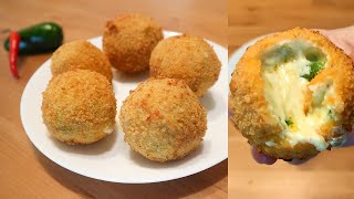 CHEESY JALAPENO BALLS  Cheese Balls Recipe  Spicy Cheese Bites  How To Make Jalapeno Cheese Balls [upl. by Latouche]