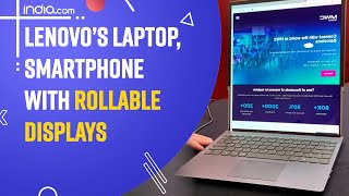 Lenovo Showcases laptop smartphone with rollable displays [upl. by Streeto]