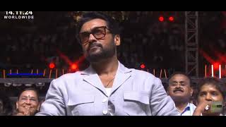 Suriya45  quotBayangarama Mass ah Samachu tharapadum Adutha VarshamRJbalaji at Kanguva Event [upl. by Hines]